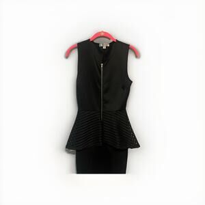 La Vie‎ 89 Women's Size M Black Sleeveless Peplum Dress